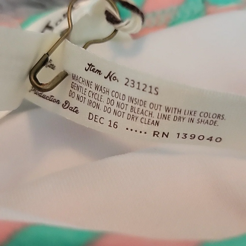 Matilda Jane Pink/Blue Ruffle Bikini Top, Girls Size 2, New With Tags!